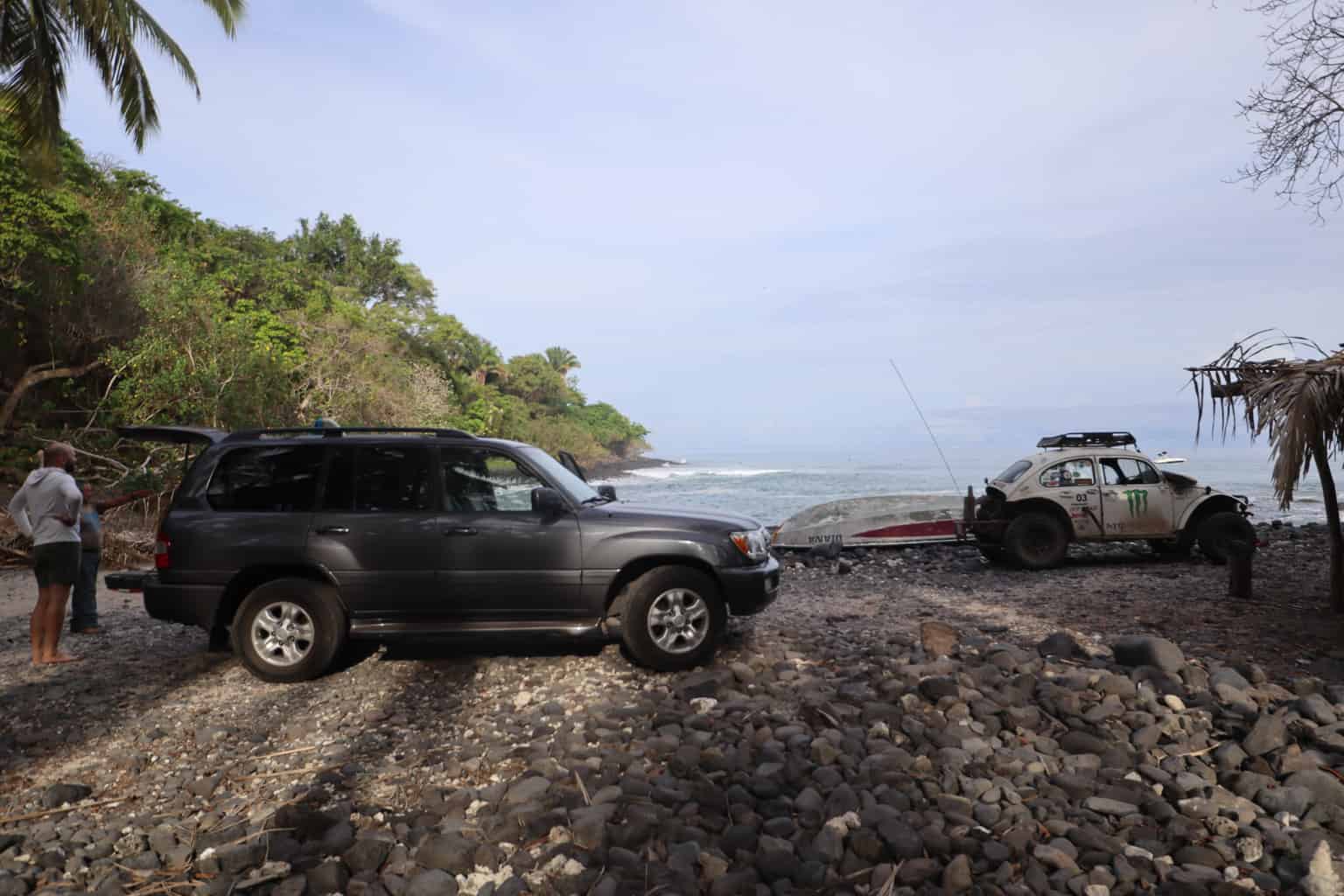 Toyota Land Cruiser on the beach in Mexico