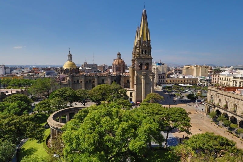 Guadalajara cathedral is a safe part of town.