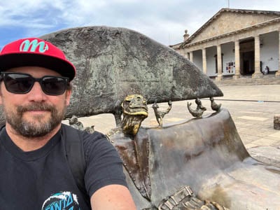 La Sala de los Magos sculpture garden by Alejandro Colunga at the Hospicio Cabañas.