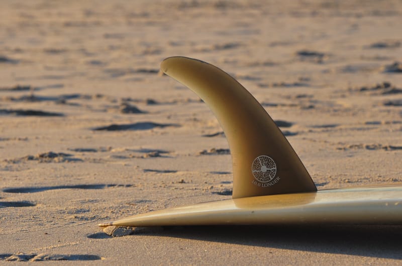 Single fin surfboard in Punta Mita