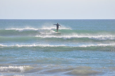 Longboard surfing in Punta Mita