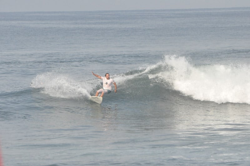 Surfing small waves in Mazatlán