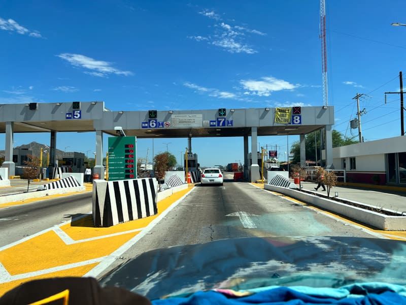 Toll road toll plaza in Mexico