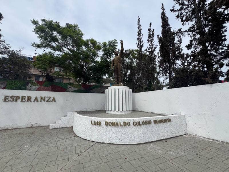 Luis Donaldo Colosio memorial in Lomas Taurinas neighborhood of Tijuana