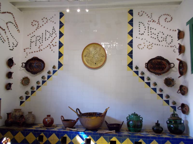 The kitchen in Frida Kahlo's blue house in Coyoacán. 