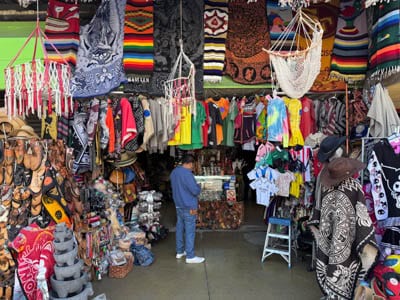 A souvenir stall on Av. Revolución in Downtown Tijuana.